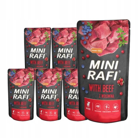 KARMA RAFI MINI SASZETKA Z WOŁOWINĄ 10x150G DLA PSA KARMA RAFI MINI SASZETKA Z WOŁOWINĄ 10x150G DLA PSA