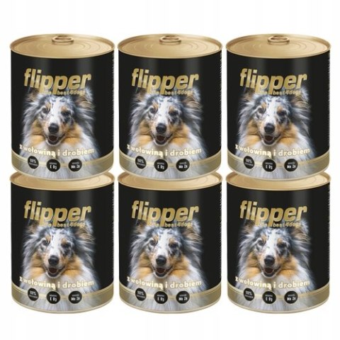 Karma Flipper wołowina drób 24x800g dla psa Karma Flipper wołowina drób 24x800g dla psa