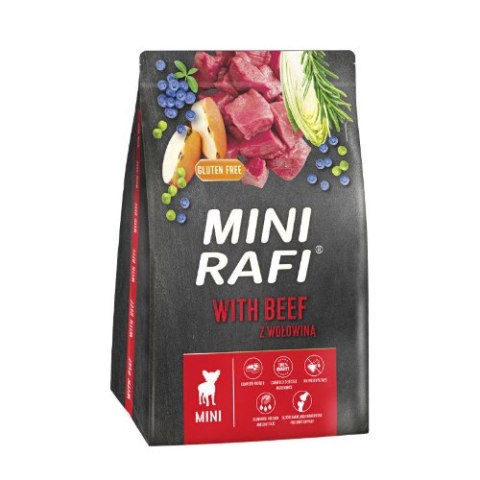 Mini Rafi z wołowiną karma sucha dla dorosłych psów małych ras 3 kg Mini Rafi z wołowiną karma sucha dla dorosłych psów małych ras 3 kg