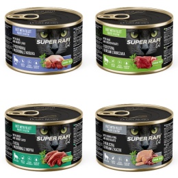 Mokra karma dla kotów Super Rafi 12x185g mix smaków