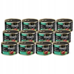 Mokra karma dla kotów Super Rafi 12x185g z gęsią i wątróbką z indyka