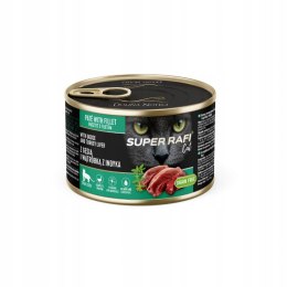 Mokra karma dla kotów Super Rafi 12x185g z gęsią i wątróbką z indyka