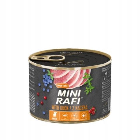 Mokra karma dla psa Mini Rafi mix smaków z jagnięciną i z kaczką 24x185g