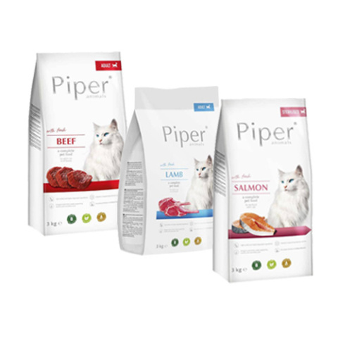 Piper Animals Dla Kota Łosoś Wołowina Jagnięcina 3x3kg