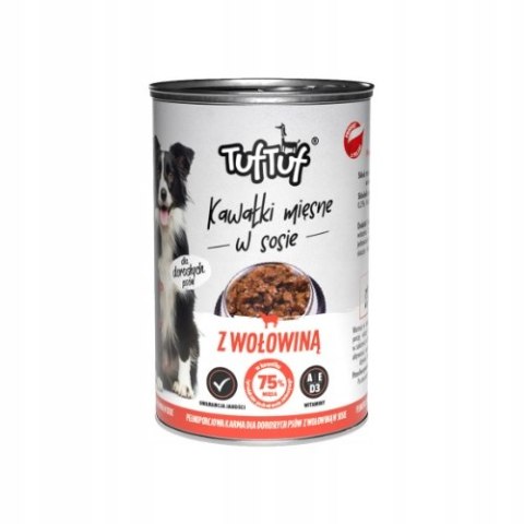 TUF TUF kawałki mięsne12x 415g dla psa mix smaków TUF TUF kawałki mięsne12x 415g dla psa mix smaków