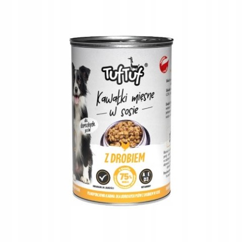 TUF TUF kawałki mięsne 415g z drobiem dla psa