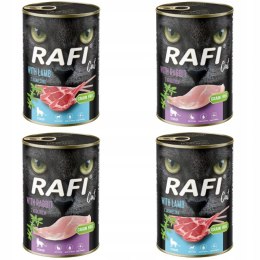 Dolina Noteci Rafi Cat Mix Smaków 24x400g Dla Kota Jagnięcina Królik