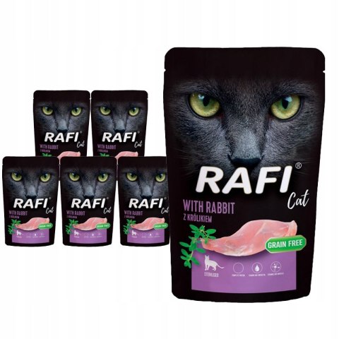 Dolina Noteci Rafi Cat Saszetka z królikiem 10x100g