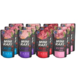 KARMA RAFI MINI SASZETKA MIX SMAKÓW 12x150G DLA PSA