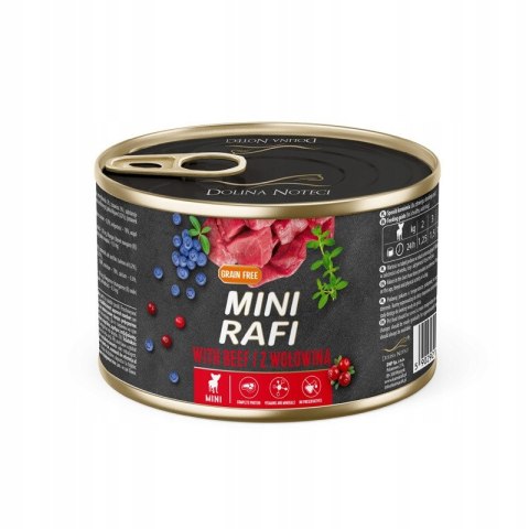 Mokra karma dla psa Dolina Noteci Mini Rafi mix 4 smaków 24x185g