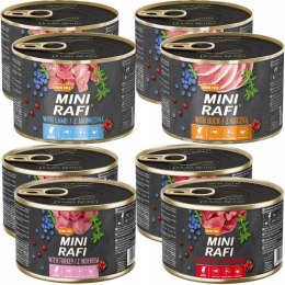 Mokra karma dla psa Dolina Noteci Mini Rafi mix 4 smaków 12x185g