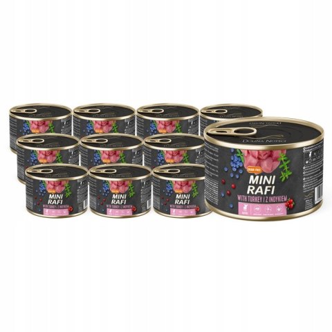 Mokra karma dla psa Mini Rafi z indykiem 12x185g