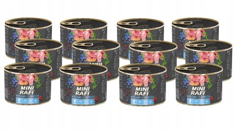 Mokra karma dla psa Mini Rafi z jagnięciną 12x185g