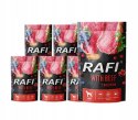 Mokra karma dla psa Rafi z wołowiną saszetka zestaw 10 x 500g Dolina Noteci