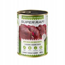 Super RAFI pasztet z filetem z jelenia i sercami z kaczki puszka 400g